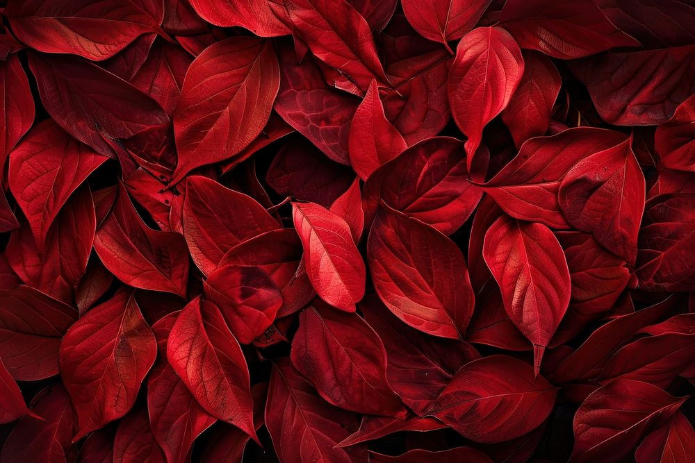Red leafy texture wallpaper nature plant petal.