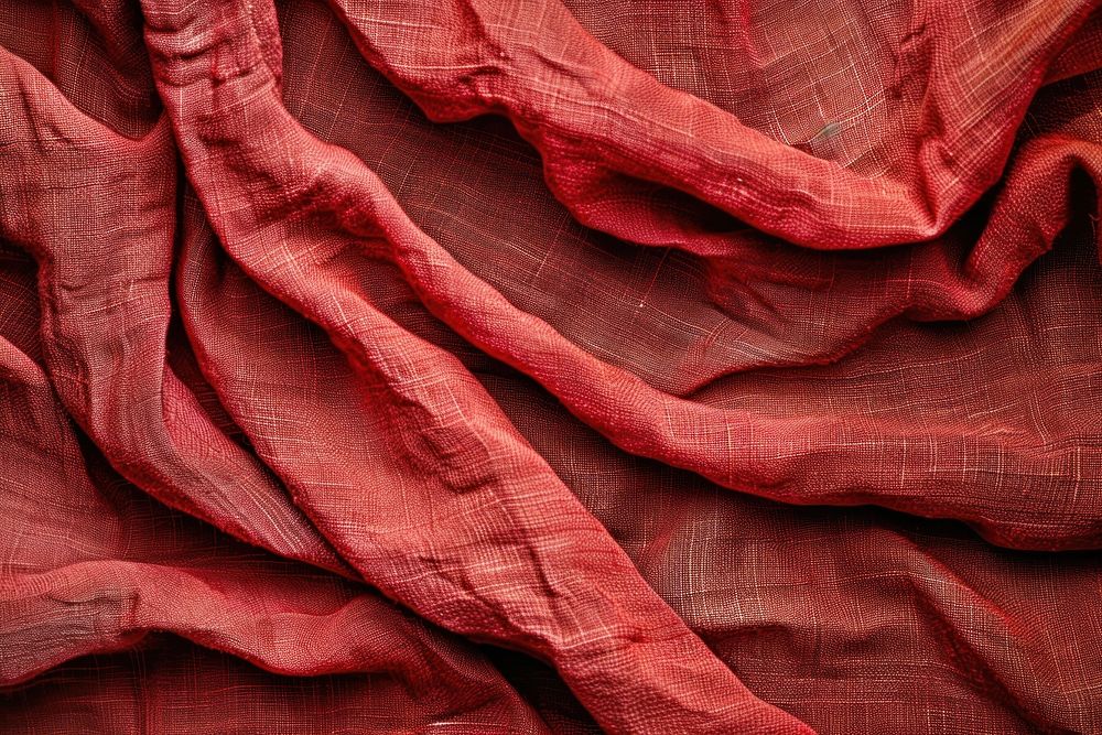 Red rough cloth background backgrounds linen silk.