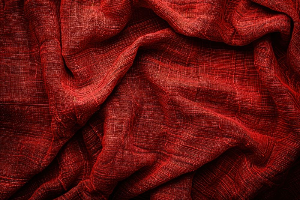 Red rough cloth background backgrounds textured crumpled.