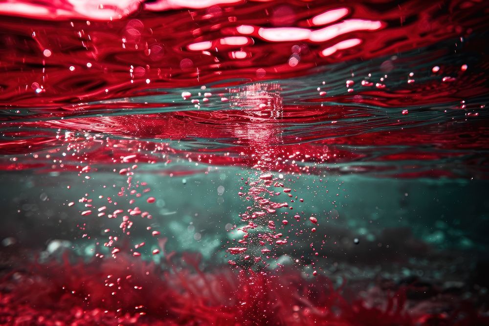 Red underwater reflection outdoors nature backgrounds.