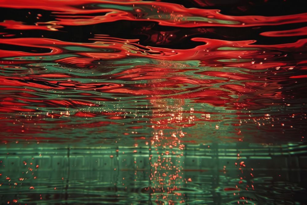 Red underwater reflection nature backgrounds abstract.