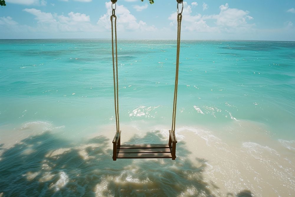 beach swing ocean outdoors nature. | Premium Photo - rawpixel