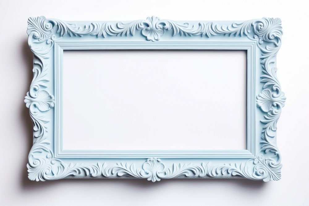 Frame blue white background decoration.