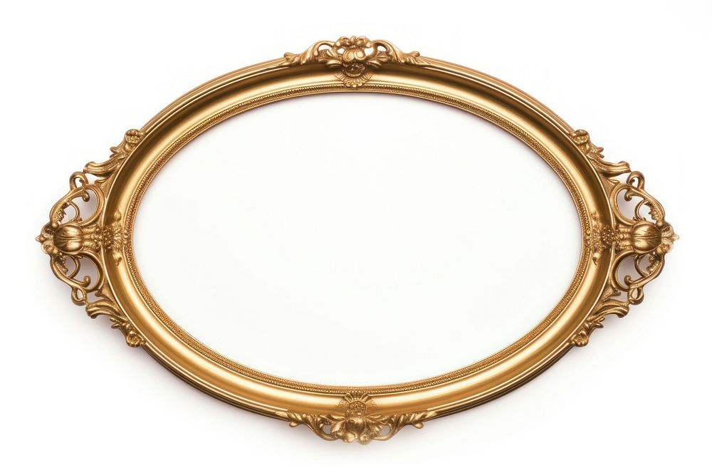 Oval jewelry locket frame.