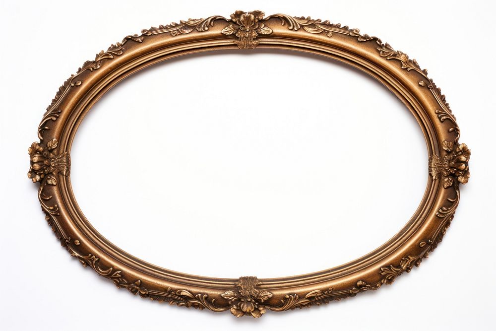 Oval jewelry frame photo.