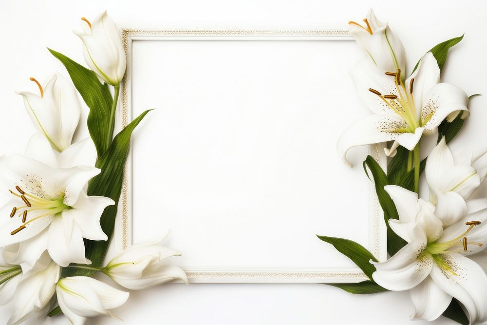 Lily flower plant frame.