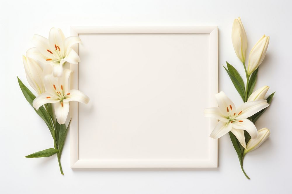 Lily flower plant frame.