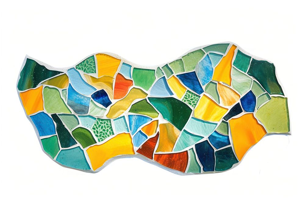 Mosaic tiles of pan backgrounds shape art.