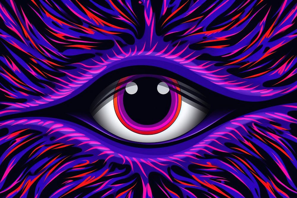 Devils eye abstract graphics pattern.