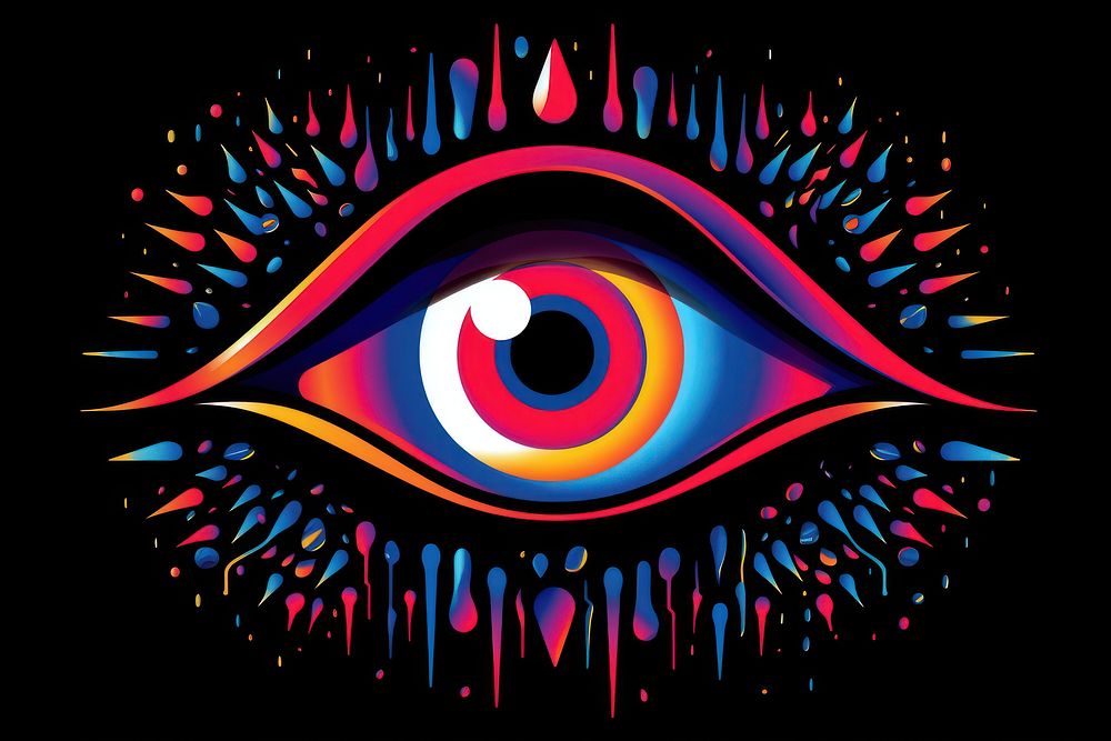 Eye abstract graphics pattern.