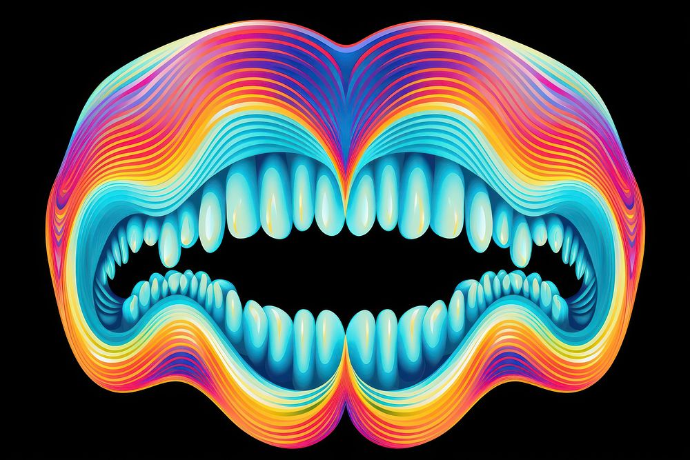 Teeth abstract accessories creativity.