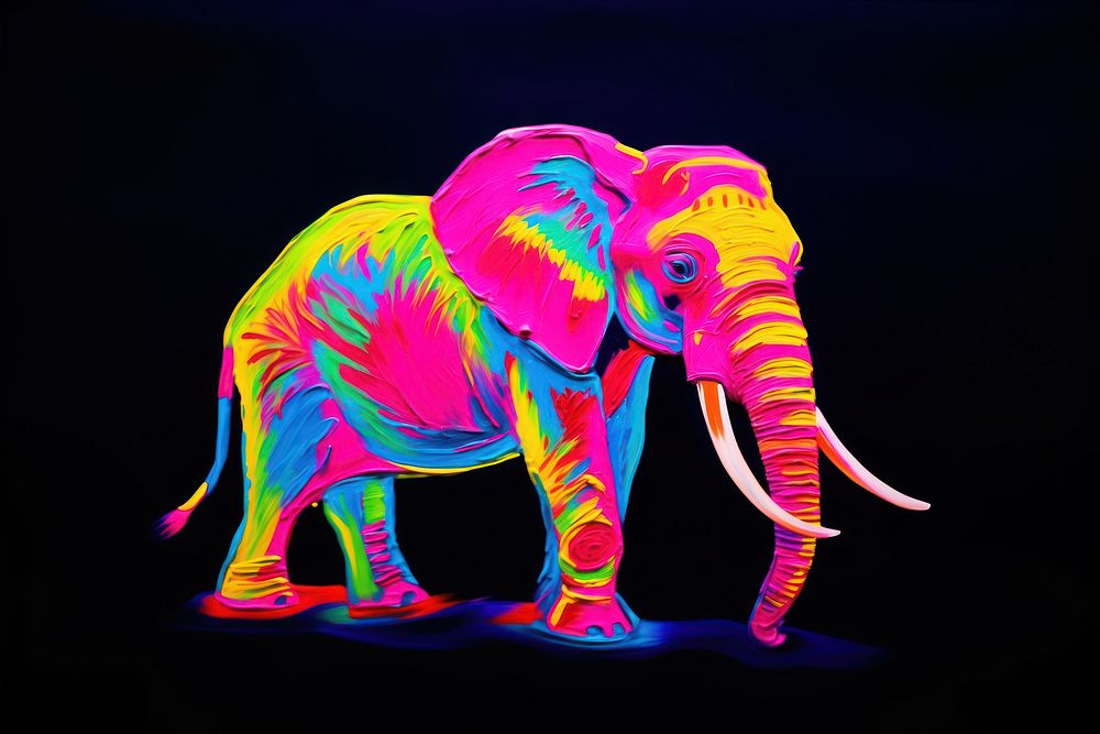 A elephant purple animal mammal.