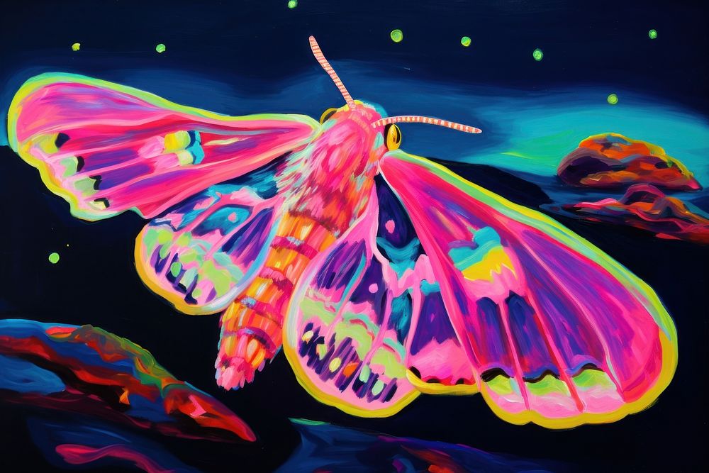 A moth painting butterfly animal.