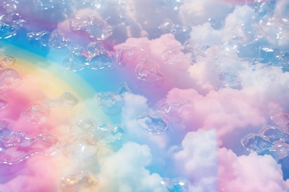 Holographic cloud background rainbow backgrounds outdoors.