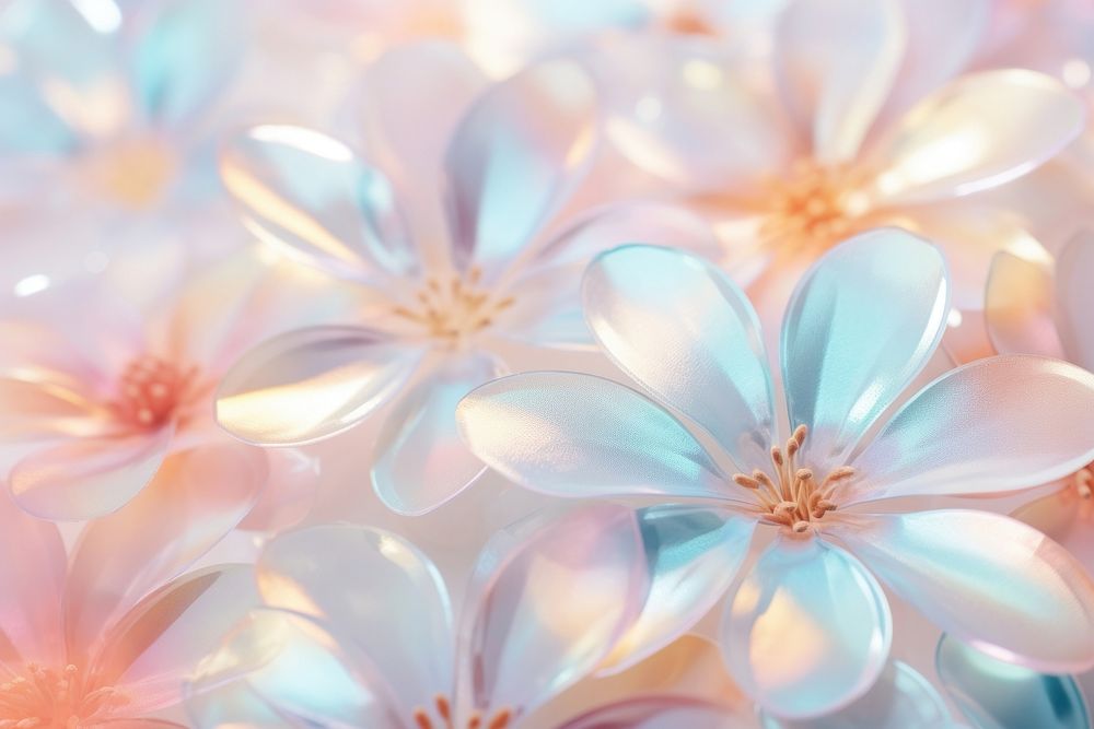 Holographic flower petals background backgrounds blossom nature.