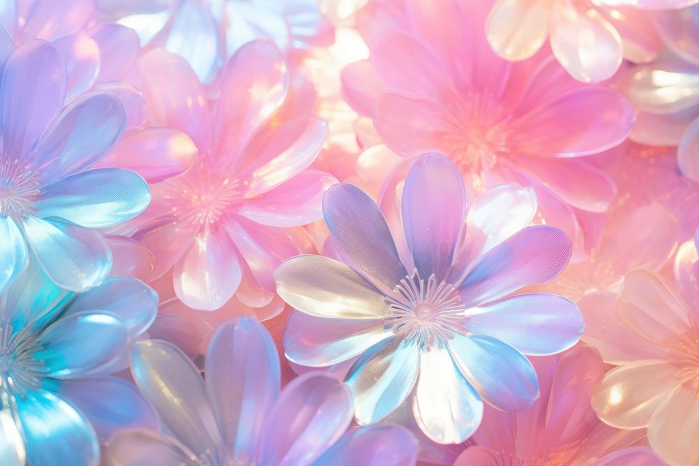 Holographic flower petals background backgrounds pattern nature.