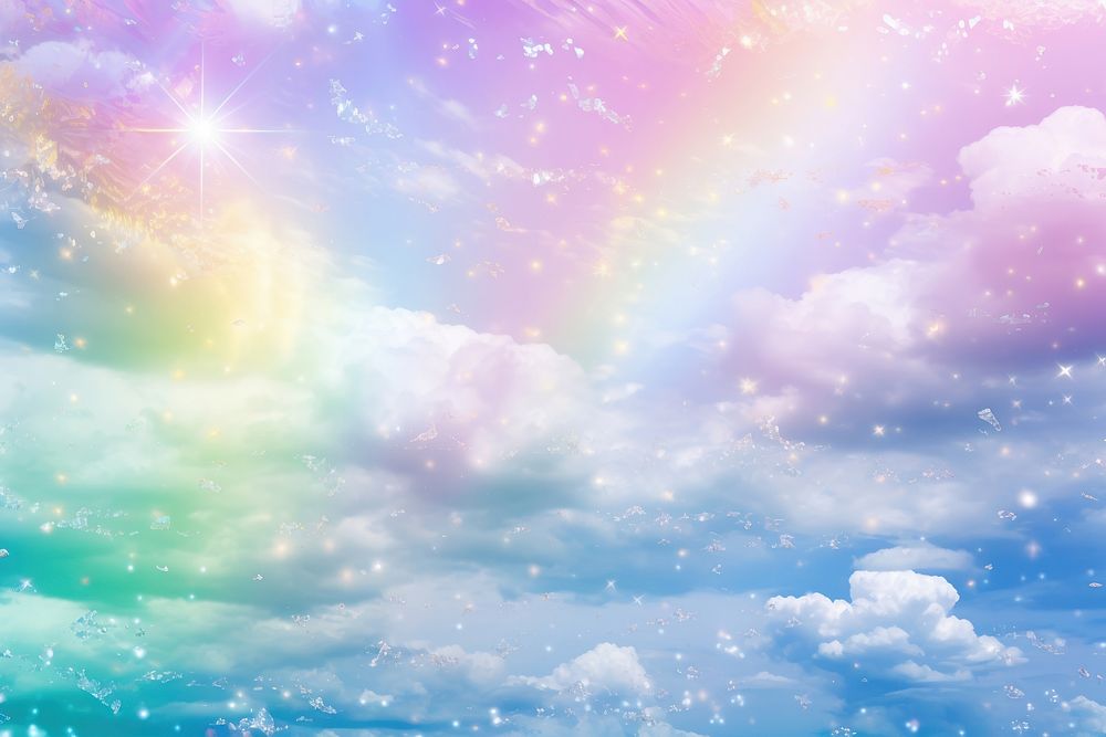 Holographic sky background rainbow backgrounds outdoors.