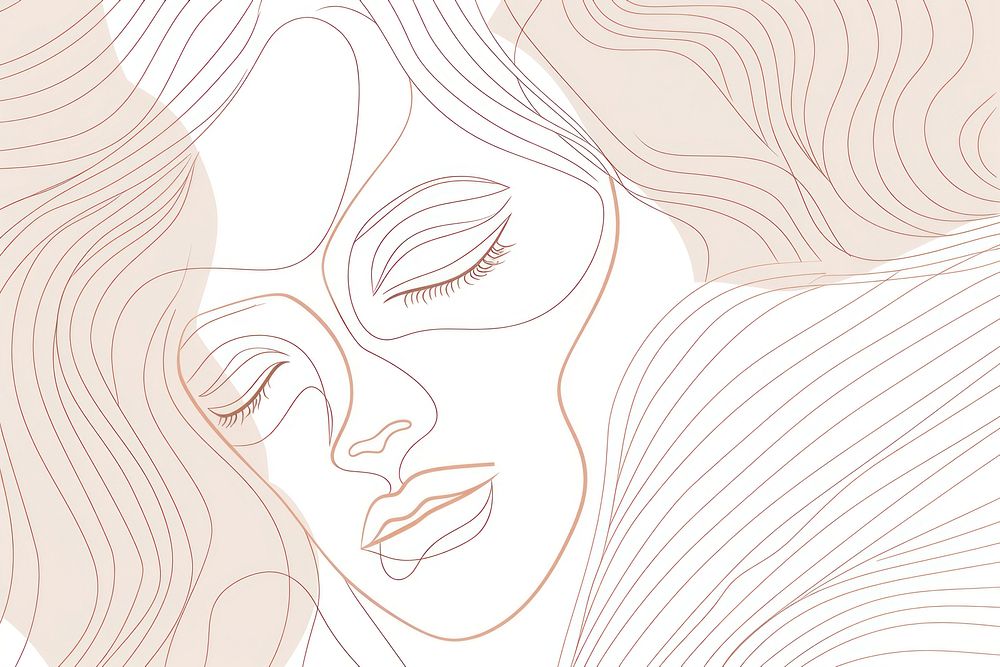 Women face backgrounds pattern drawing.