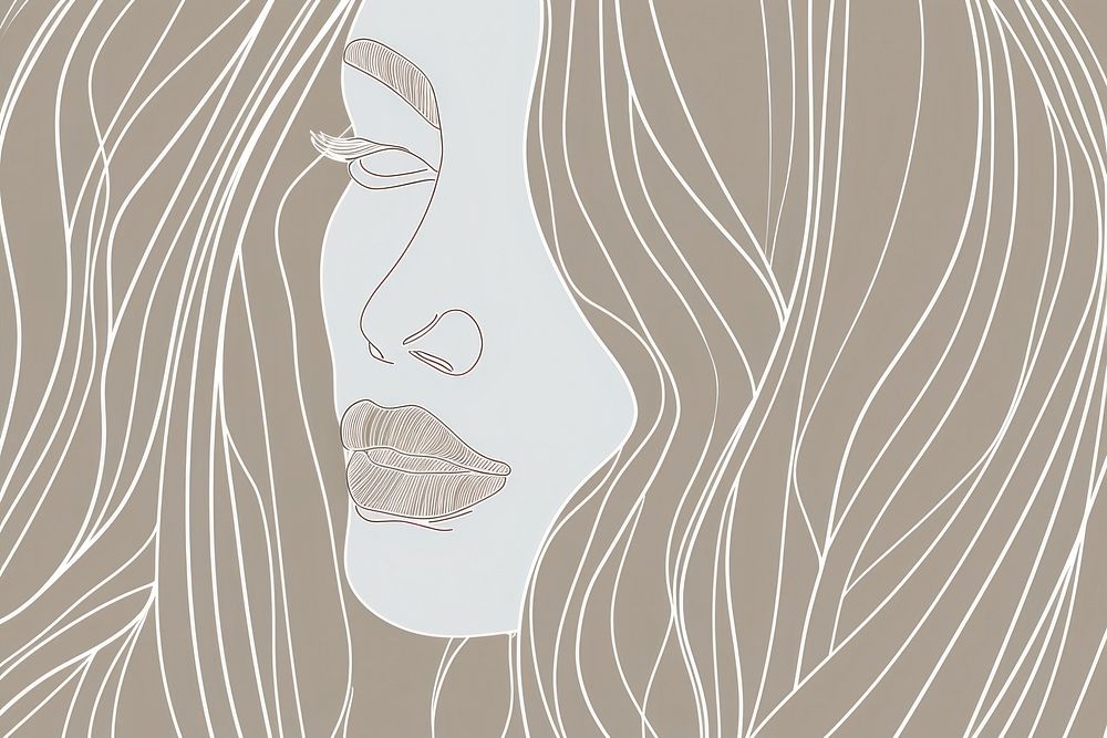 Women face backgrounds pattern drawing.