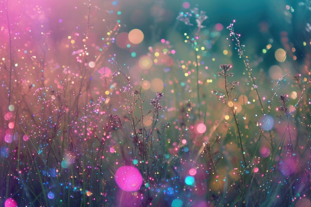 Meadow outdoors glitter nature.