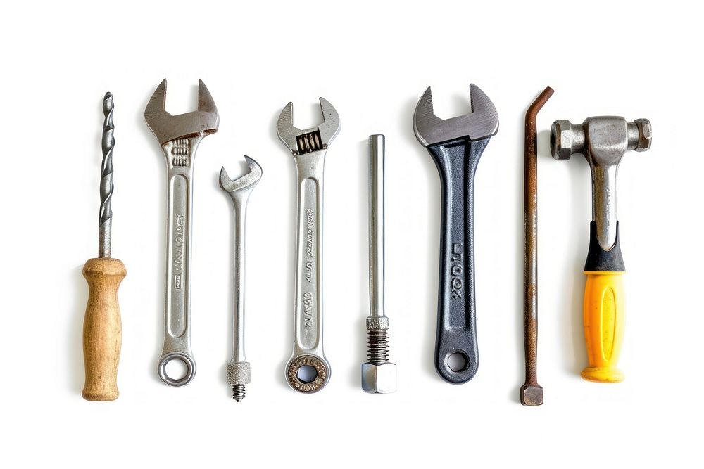 Photo of tools hammer screwdriver electronics.