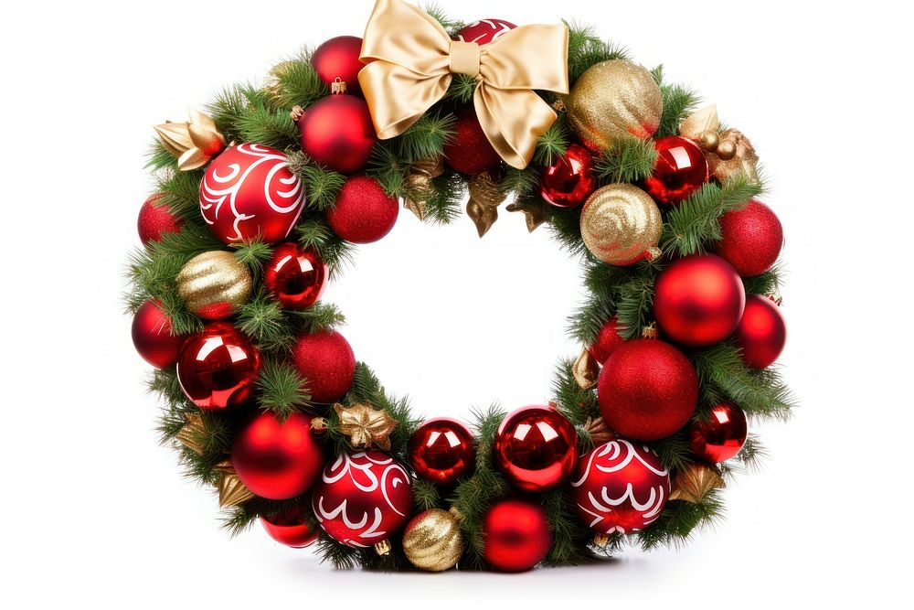 Christmas Wreath with Ornaments christmas wreath ornament.