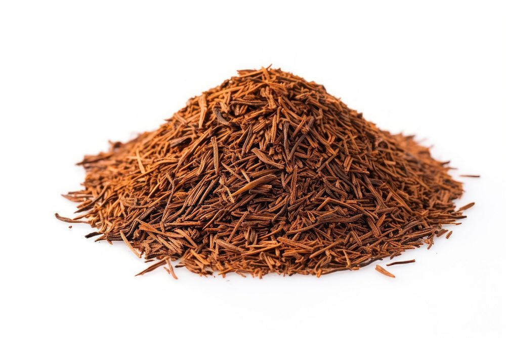 Dry tea spice food white background.