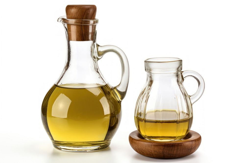 Olive oil glass bottle jug.