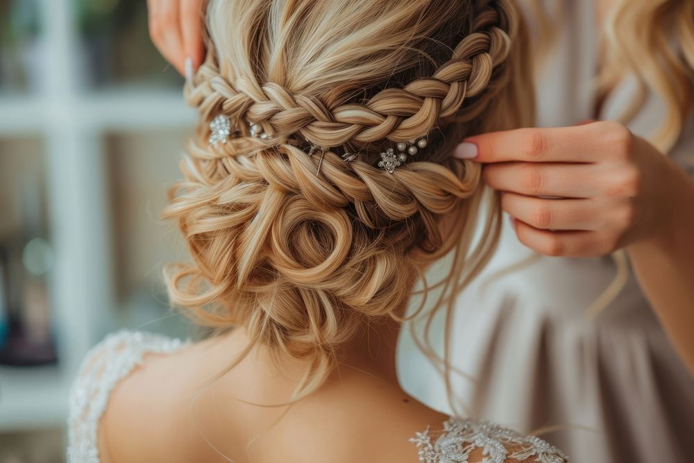 Hairdresser hairstyle wedding female.