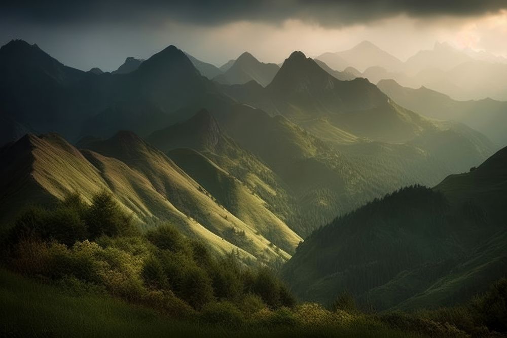 Mountain landscape mountain panoramic outdoors.
