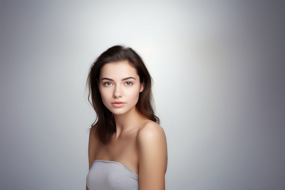 Beautiful young woman portrait adult white.