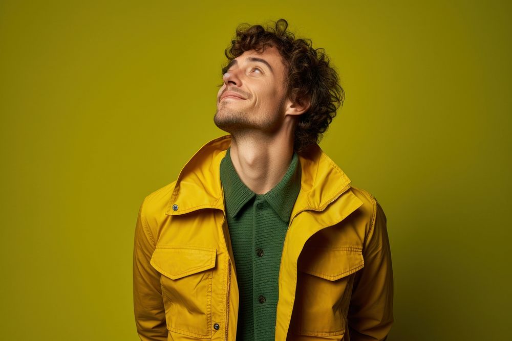 Portrait smiling jacket yellow.