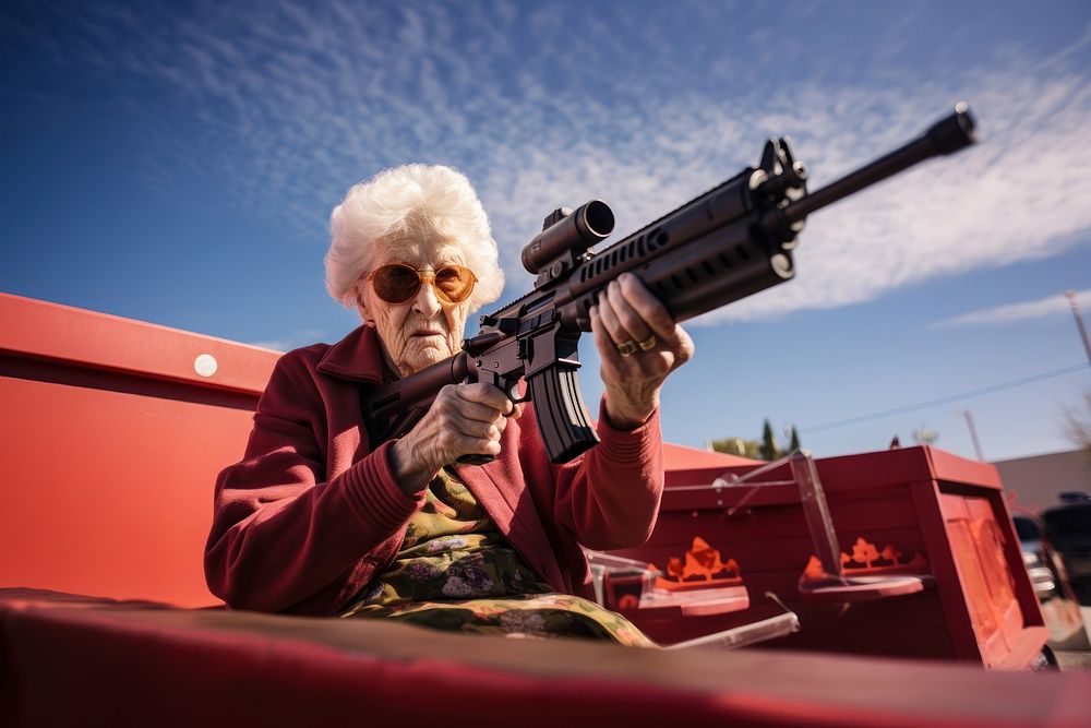 Using various guns weapon rifle retirement.
