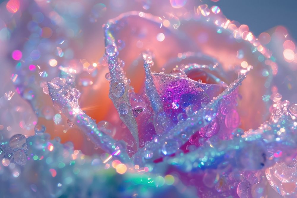 Roses crystal glitter flower.
