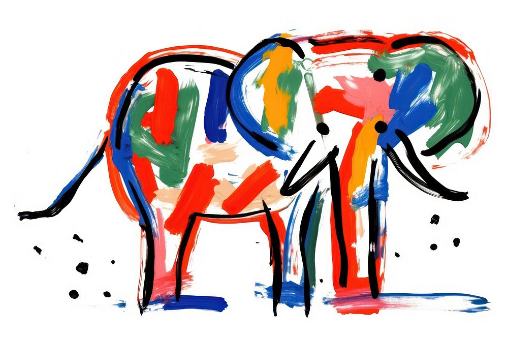 Elephant painting drawing animal.