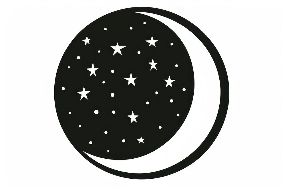 A moon symbol night star.
