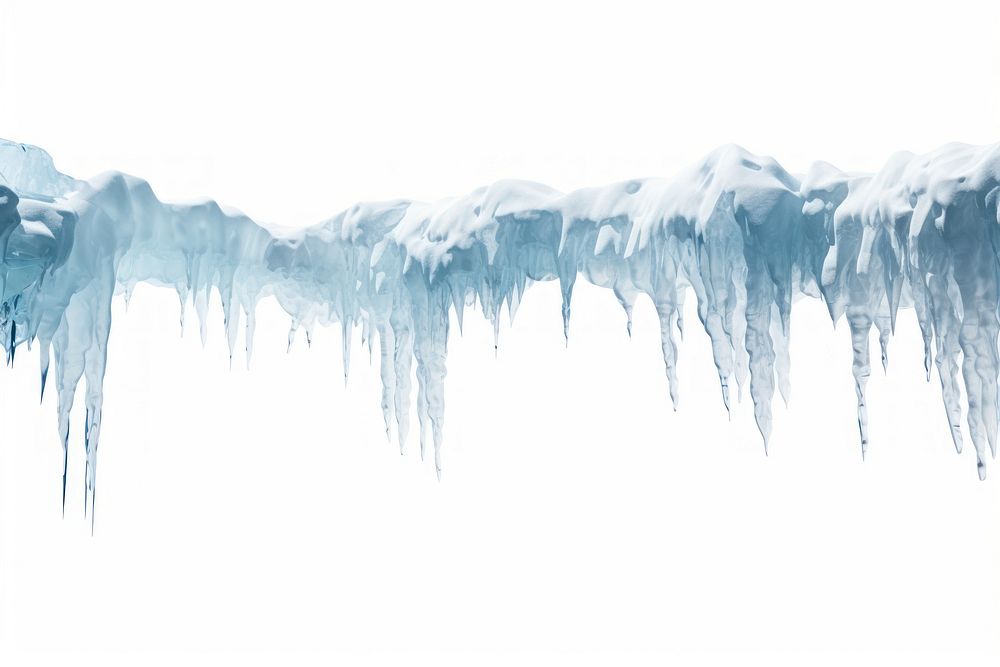 Cave icicles ice panoramic winter.