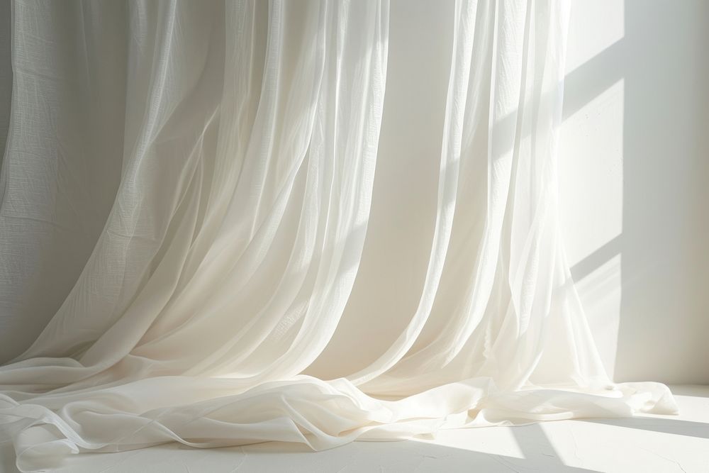 Curtain backgrounds white softness.