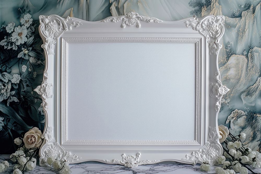 Mirror frame white picture frame.