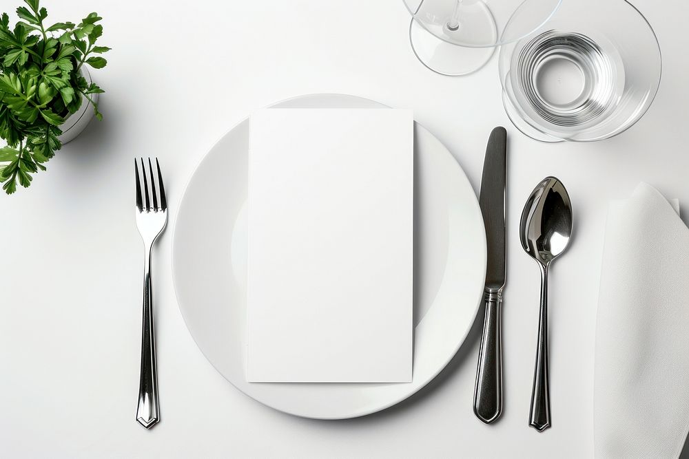 Restaurant menu  restaurant plate knife.