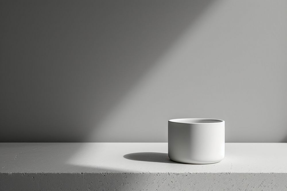 Cast white cup mug.
