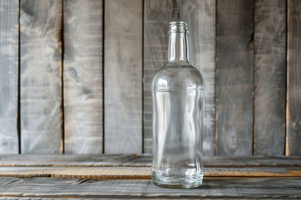 Bottle glass wood glass bottle.