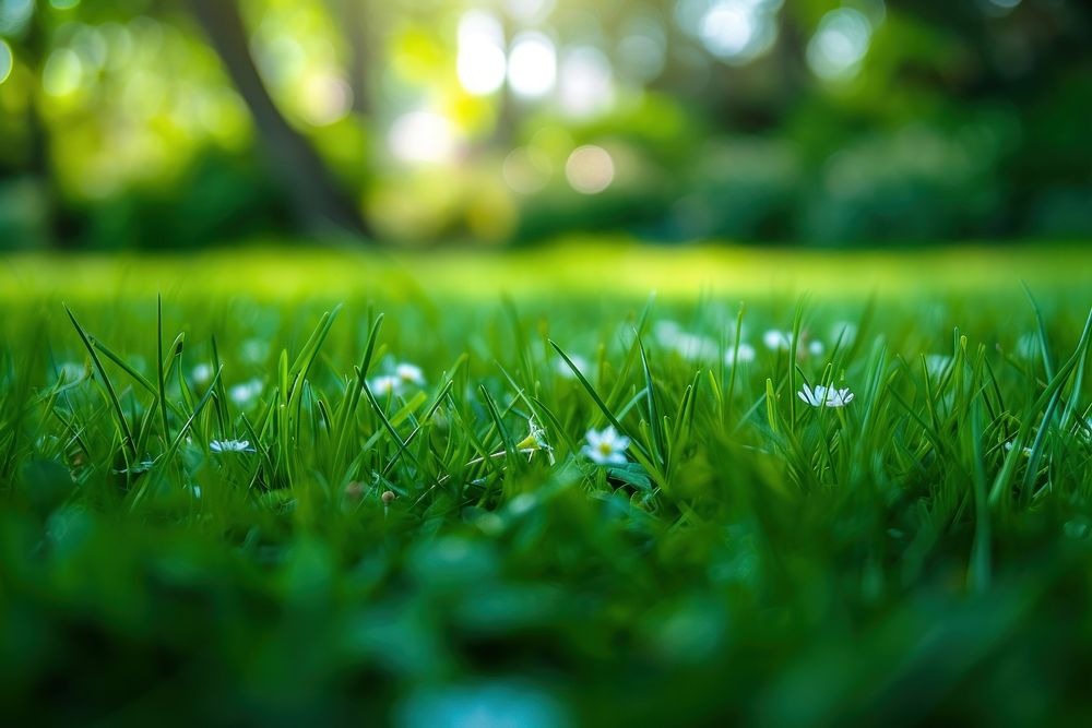 Extreme close up of lawn backgrounds sunlight outdoors.