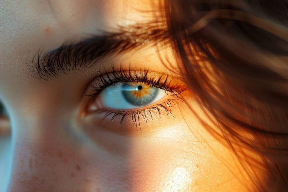 Extreme close up of women empowerment adult skin hairstyle.