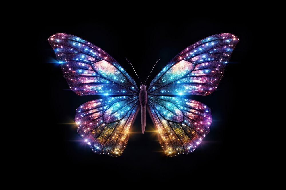 Colorful butterfly sparkle light glitter | Premium Photo - rawpixel