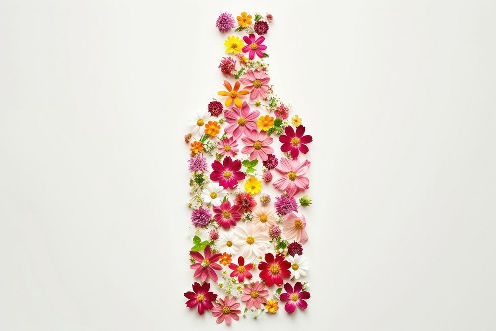 Flat flower bottle icon shape pattern petal plant.