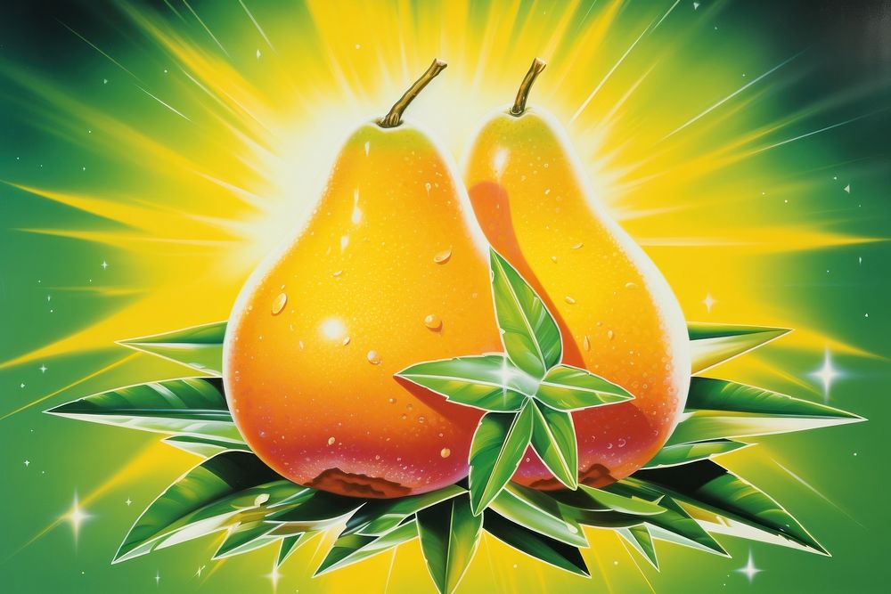 Mango fruit plant pear.