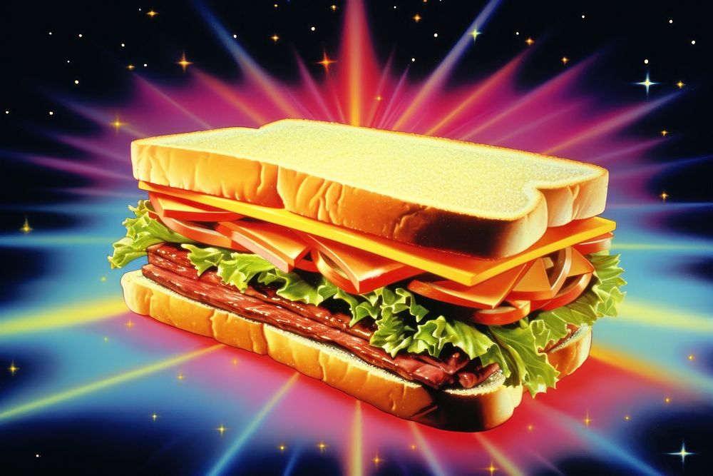 Sandwich on table food meal advertisement.
