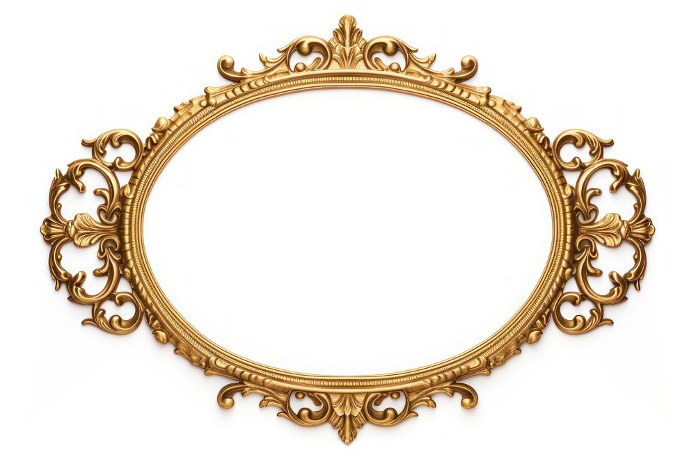 Oval frame vintage jewelry photo gold.
