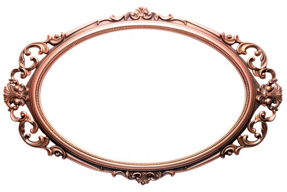 Oval frame vintage jewelry locket white background.